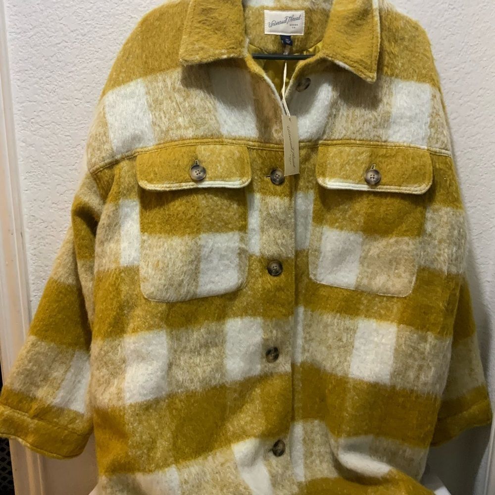 NWT Universal Thread Dragon Moss Plaid Brushed Sh… - image 3